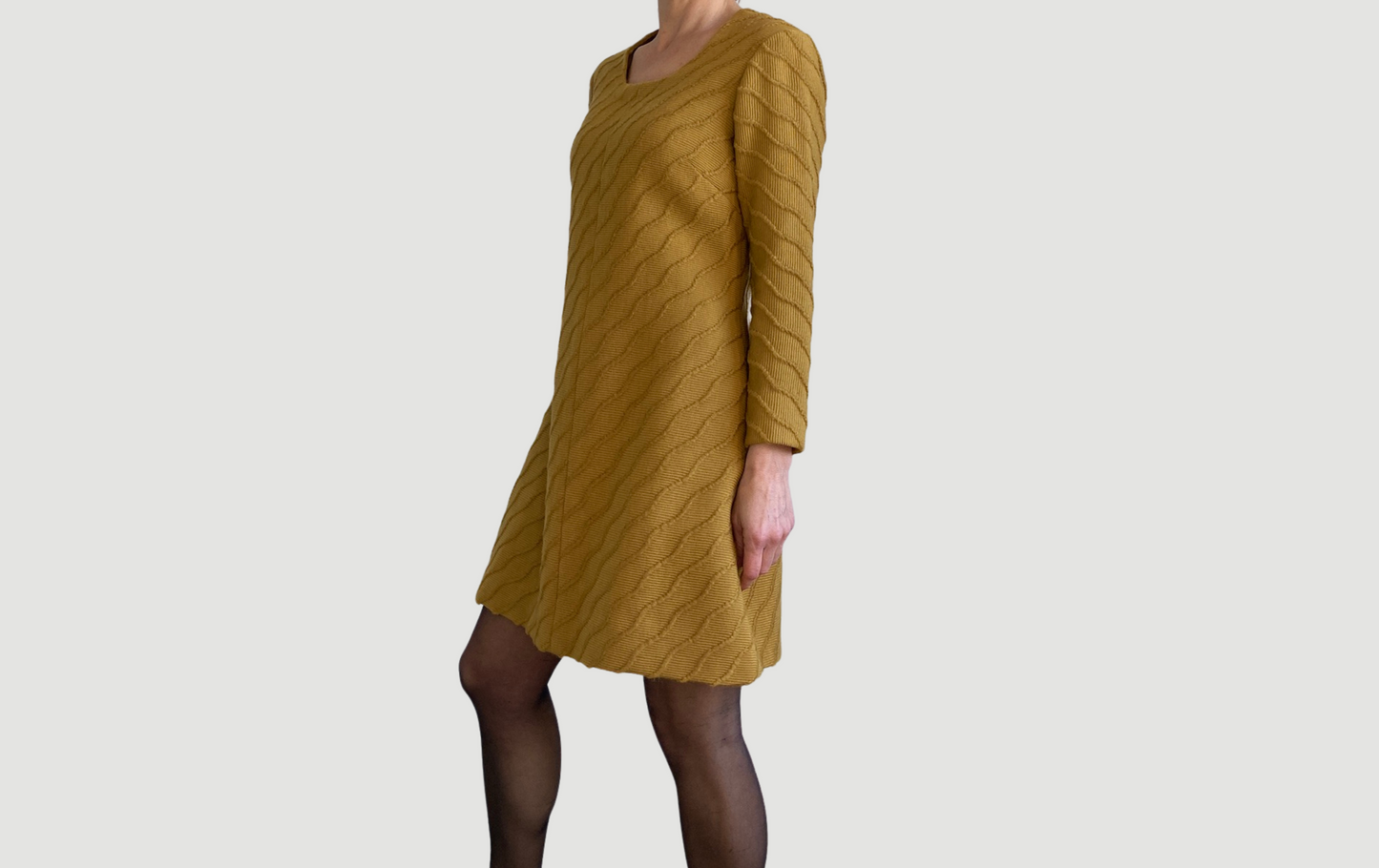 Mustard wool dress