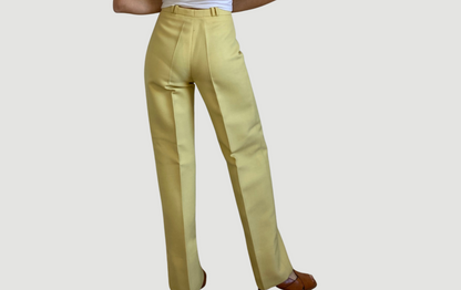 Wool Yellow Trousers