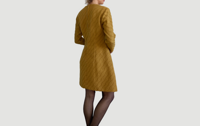 Mustard wool dress