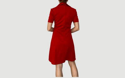 Red Pleated Dress