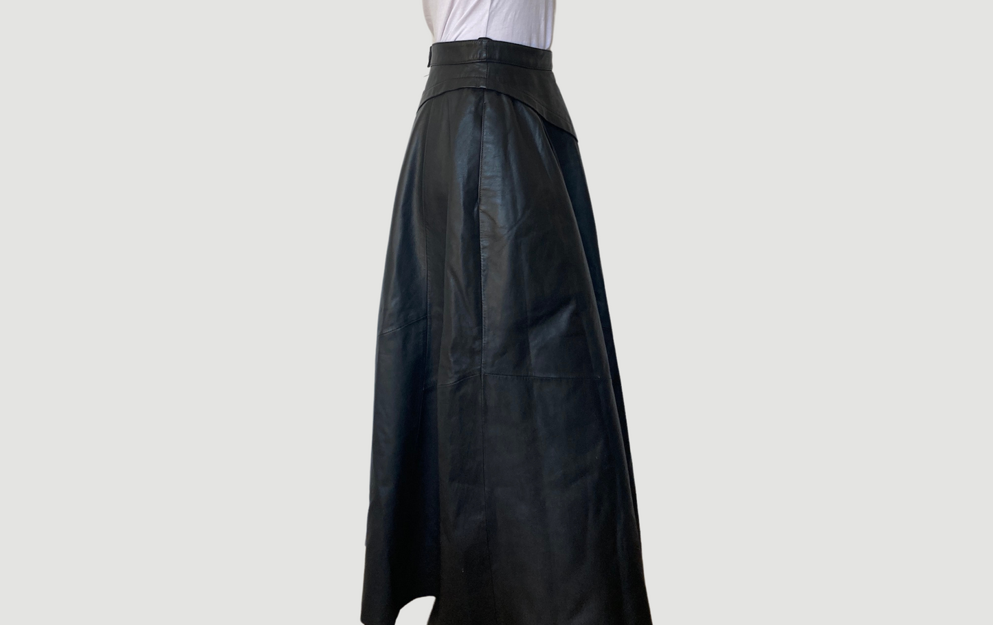 Maxi leather skirt