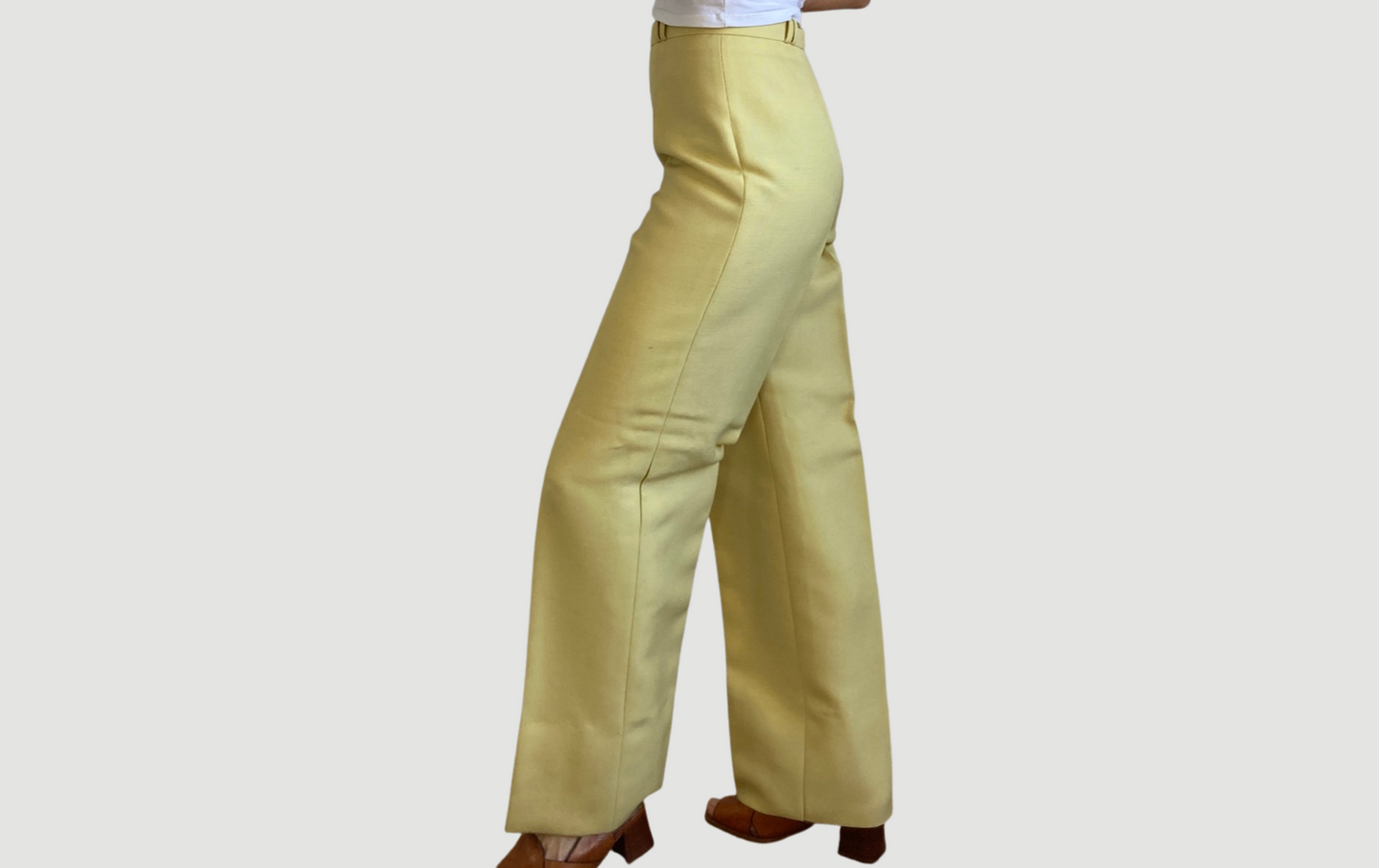 Wool Yellow Trousers