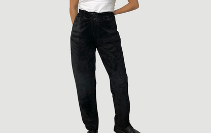 Black Suede Leather trousers