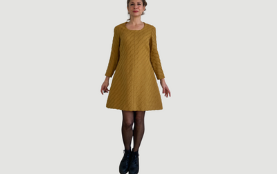 Mustard wool dress