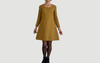 Mustard wool dress