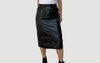 Black leather skirt