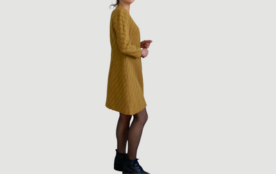 Mustard wool dress