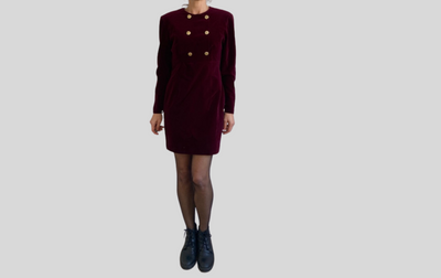 Burgundy Velvet dress