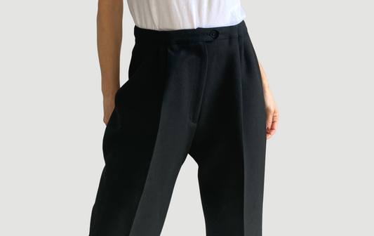 Black wool pants