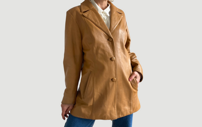 Camel leather jacket