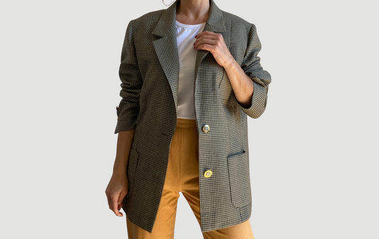 Check Plaid Blazer