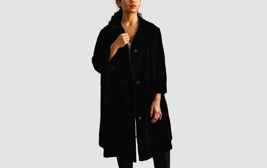 Black velvet Coat