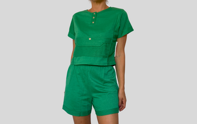 Two Pieces Green Set