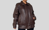 Dark brown Bomber leather jacket