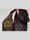 Dark brown Bomber leather jacket