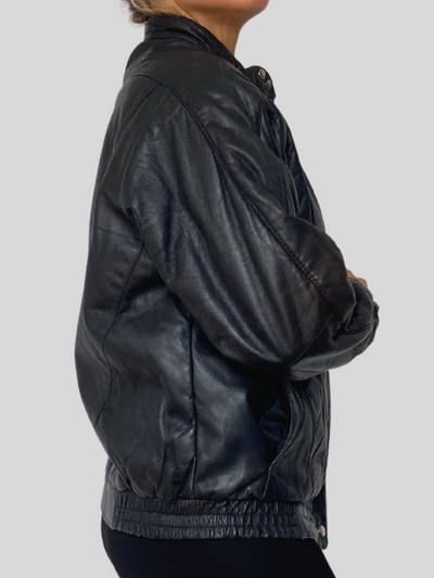 Bomber leather jacket