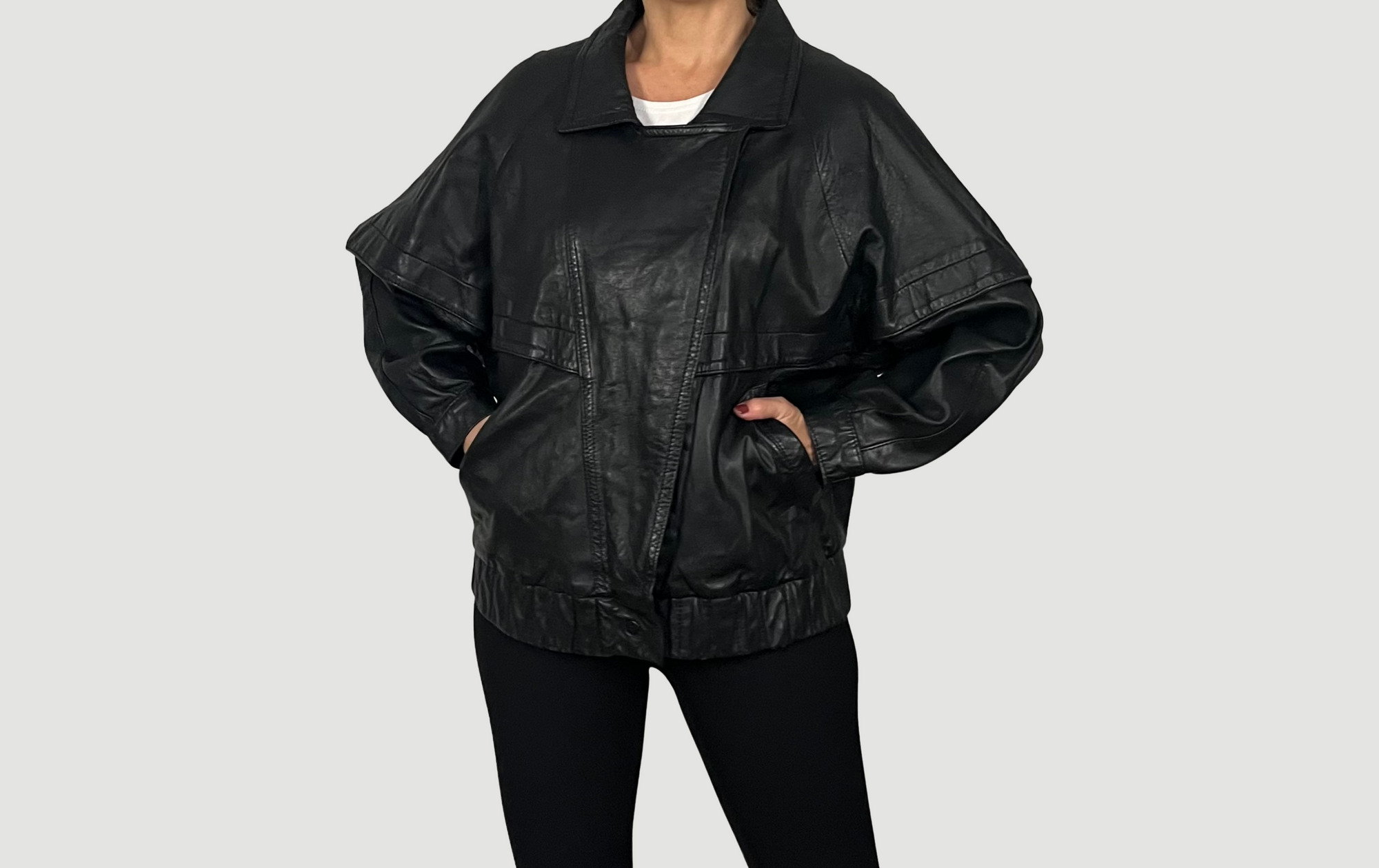 Lightweight Bomber leather jacket