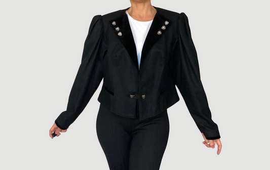 Crop Austrian wool blazer
