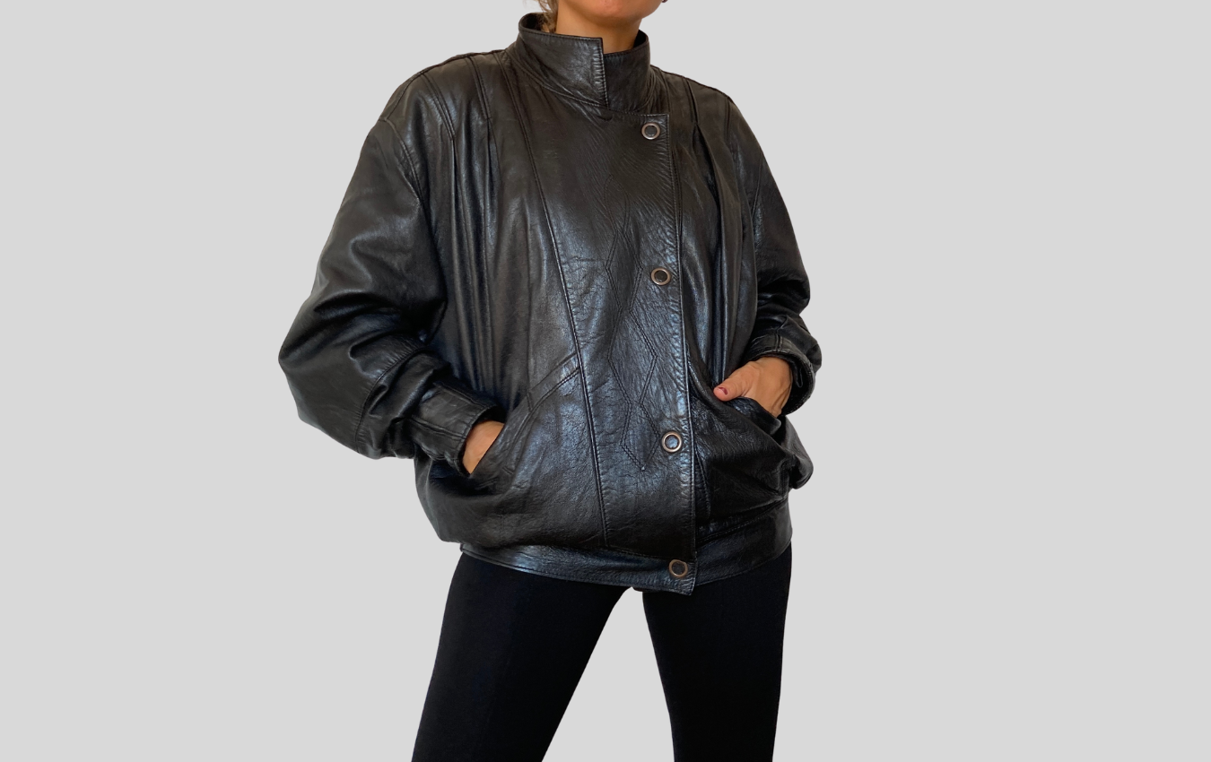 Bomber leather jacket