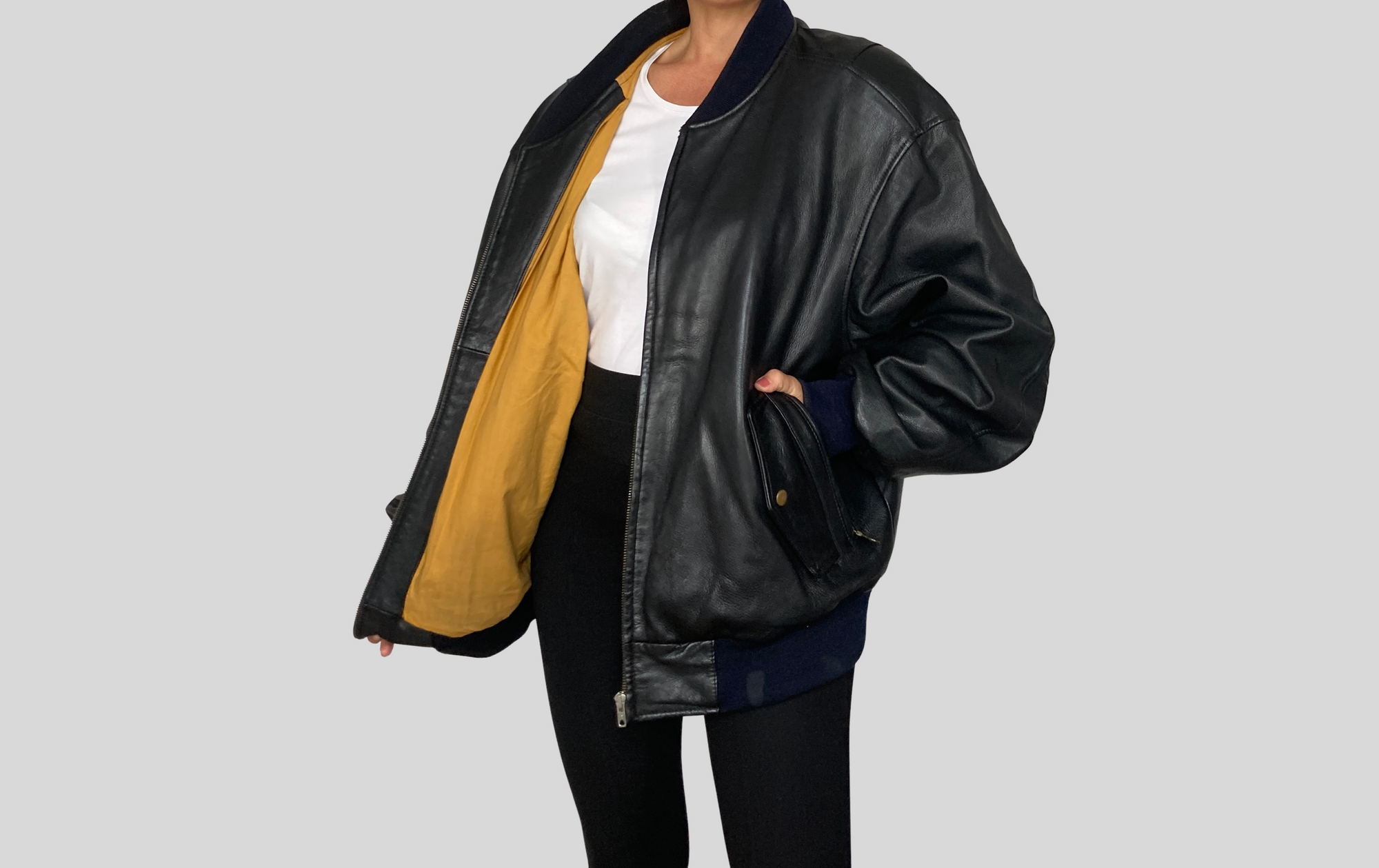 Aviator Bomber leather jacket