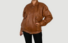 Brown Bomber leather jacket