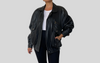 Black Bomber leather jacket