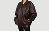 Vintage brown leather Bomber jacket