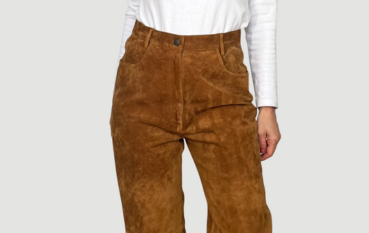 Old stock Brown Leather trousers