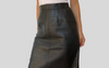 Black leather skirt