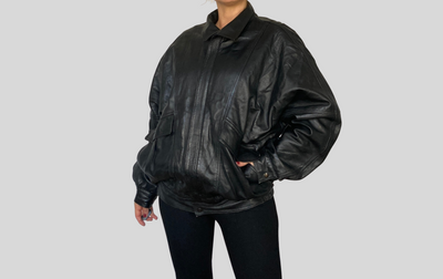 Bomber leather jacket