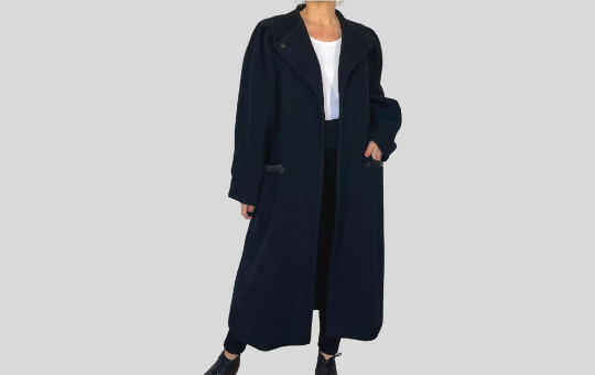 Black Wool Long Coat