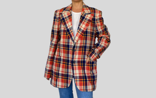 Preppy Plaid Blazer