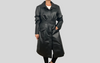 Black Leather Trench Coat