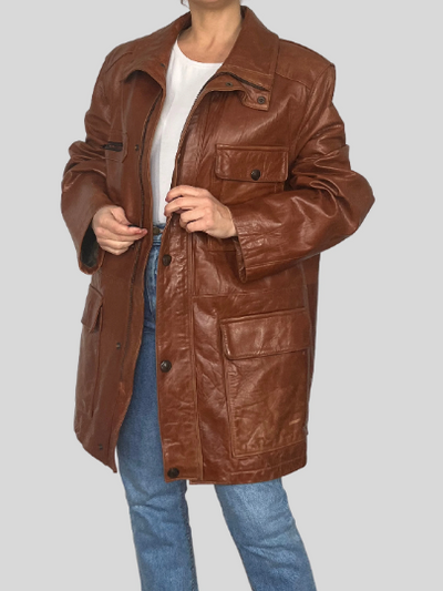 Military Leather Parka