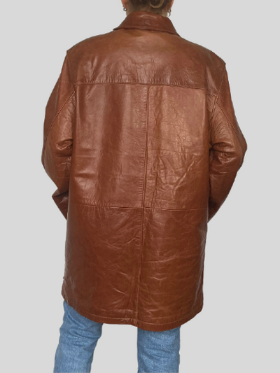 Military Leather Parka