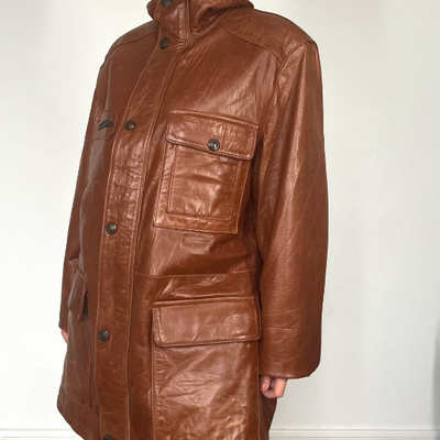 Military Leather Parka