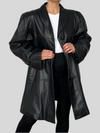 Black Leather Overcoat