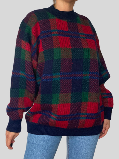 Plaid wool Sweater