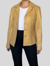 Yellow Leather Blazer