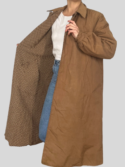 Reversible Long Trench Coat