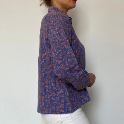 Purple paisley blouse
