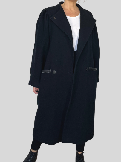 Black Wool Long Coat