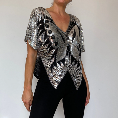 Silk Sequins Blouse