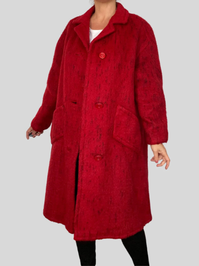Red Long Wool Coat