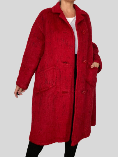 Red Long Wool Coat