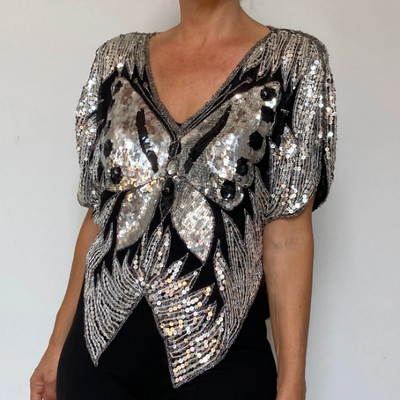 Silk Sequins Blouse