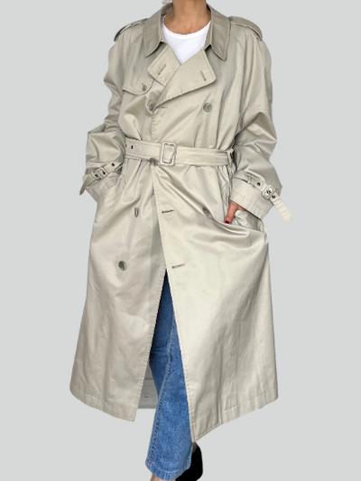 Vintage Ivory Trench Coat