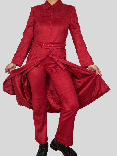 Vintage Two pieces Burgundy Suit