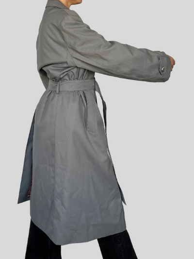 Gray Long Trench Coat