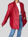 Vintage Red leather blazer